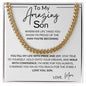 To My Amazing Son | Cuban Link Chain | Love Mom