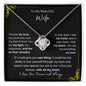 To My Beautiful Wife | Love Knot Necklace | I Love You Always