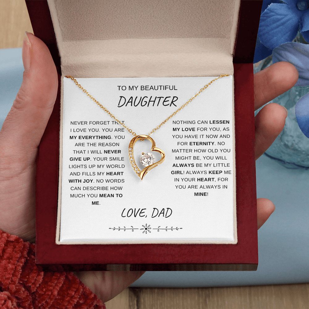 To My Daughter | Forever Love Necklace | Never Forget That I Love You