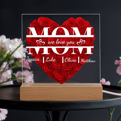 Personalized Mom Flower | Acrylic  Plaque | Mother's Day