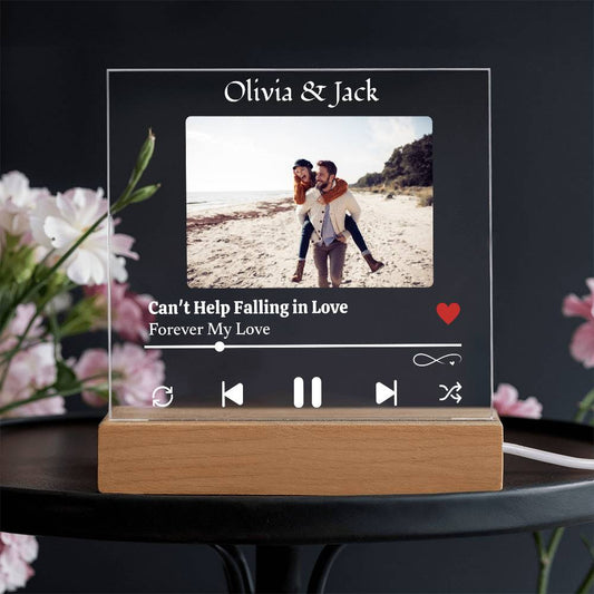 Personalized Gift Song Plaque| Acrylic Square Plaque |Anniversary Gift For Him, Anniversary Gift For Boyfriend, Acrylic Music Plaque, Gift for Her