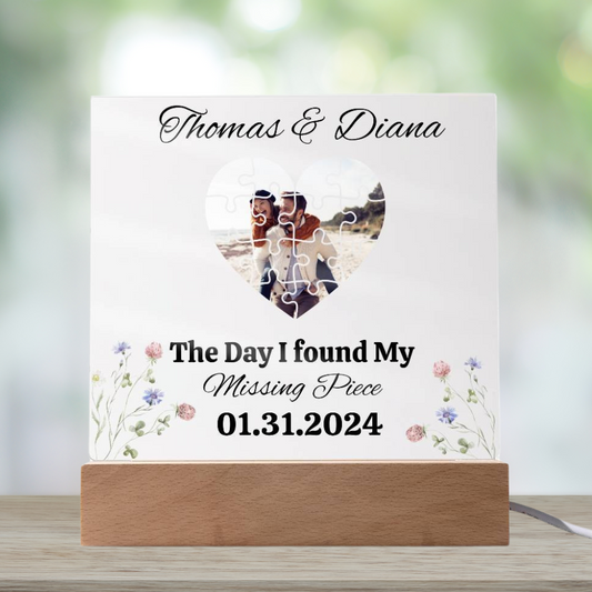 Personalized Couples |Acrylic Square Plaque | Anniversary, Special Occasion, Sentimental Gift