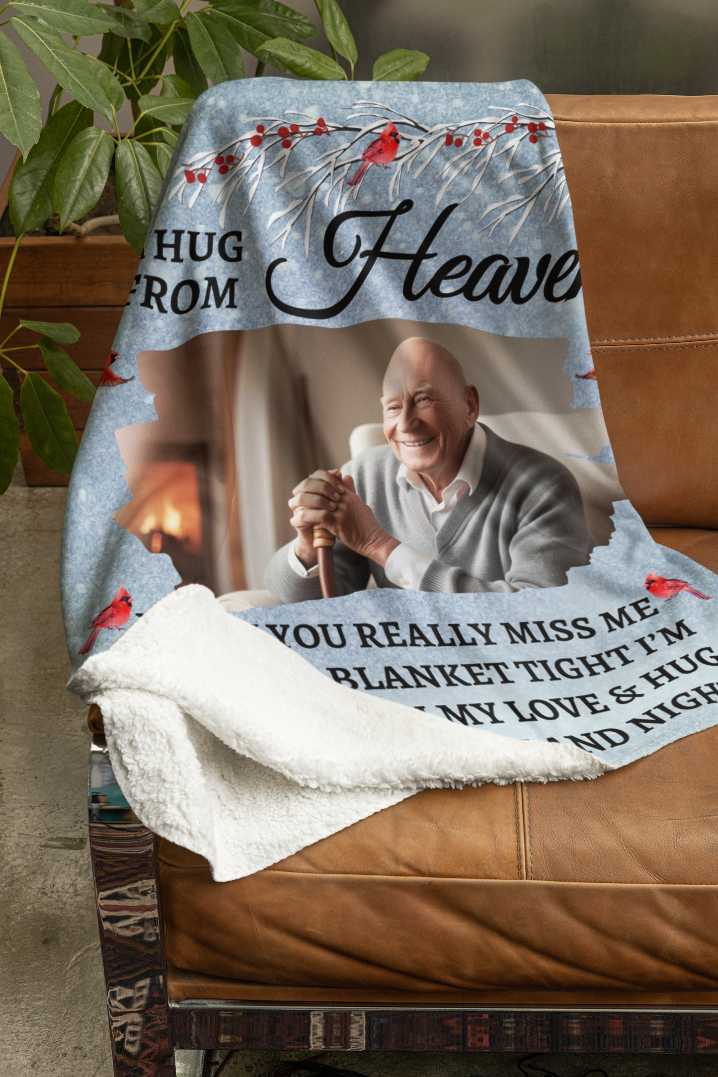 A Hug From Heaven- Personalized Memorial Blanket