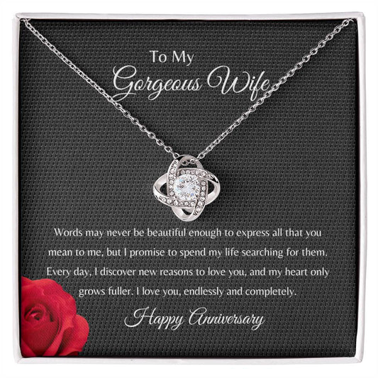 To My Gorgeous Wife | Forever Love Necklace | Spend My Life | Anniversary