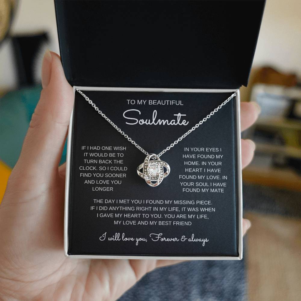 To My Soulmate | Love Knot Necklace | I Have Found My Home