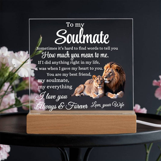 To My Soulmate | My Everything | Acrylic Plaque