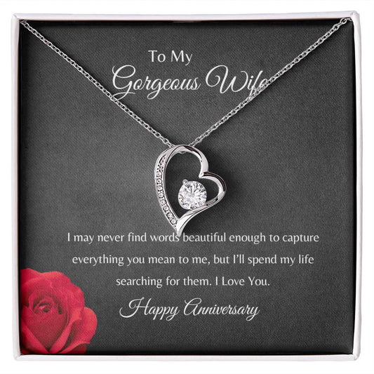 To My Gorgeous Wife | Forever Love Necklace | Everything You Mean To Me