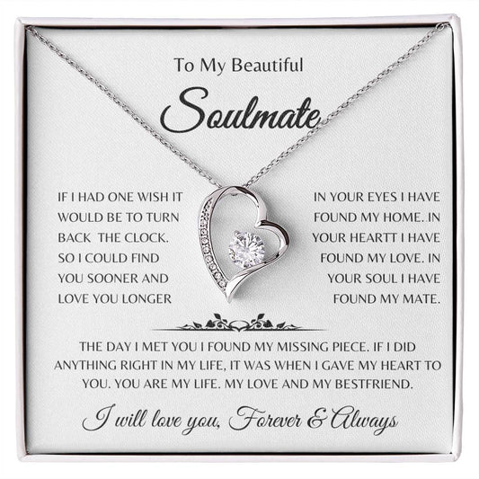 To My Soulmate | Forever Love Necklace | Found My Missing Piece